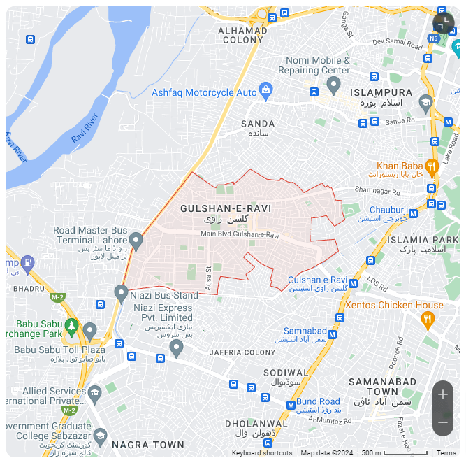 Google maps gulshan-e-ravi lahore